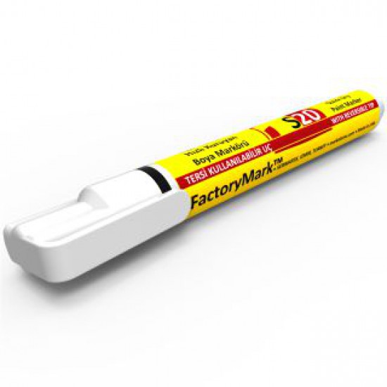 FactoryMark™ S20 13cm³ White Permanent Paint Marker